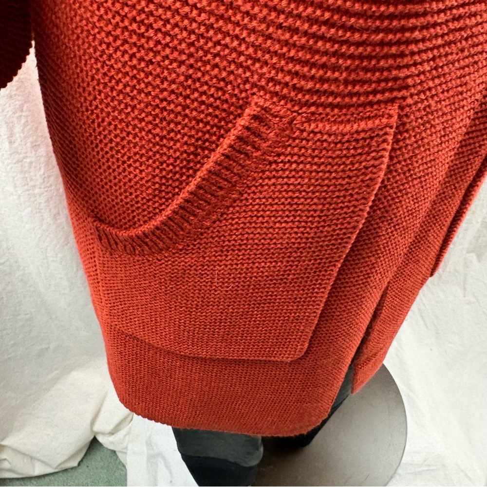 Tiny for Anthropologie Burnt Orange Sweater Coat Size S - Picture 7 of 9